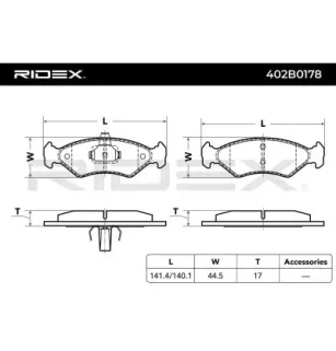 Plaquettes de frein pour FORD, MAZDA, MITSUBISHI- 1E003323Z 1E033323ZB9C