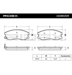 Plaquettes de frein pour CHEVROLET, OPEL, VAUXHALL- 20789468, 4810774, 4817764, 95459512, 95599732 96626070