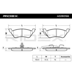 Plaquettes de frein pour CHRYSLER JEEP- 05019805AA