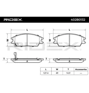 Plaquettes de frein pour HONDA, HYUNDAI, KIA, SUBARU- 725193010, 725193011 725193110