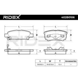 Plaquettes de frein pour CHRYSLER, DODGE, EICHER, JEEP, MITSUBISHI- 4605A336