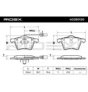 Plaquettes de frein pour FORD, FORD USA, SEAT, VW- 7D0698151A 7M3698151B