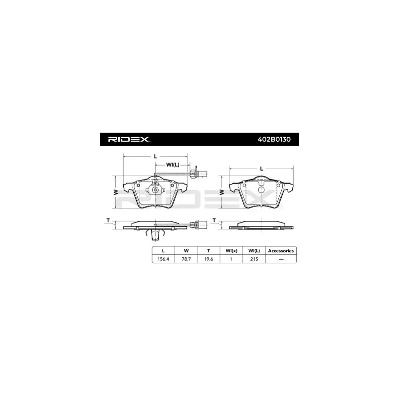 Plaquettes de frein pour FORD, FORD USA, SEAT, VW- 7D0698151A 7M3698151B