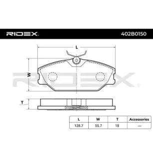 Plaquettes de frein pour RENAULT- 410604441R, 410607125R, 7701209380, 7701206379, 7701206380, 8671005930, 8671016177 8660004593