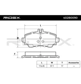 Pastiglie freno per MERCEDES-BENZ- 1684200020, 1684200120, 1684200720, 1684200820