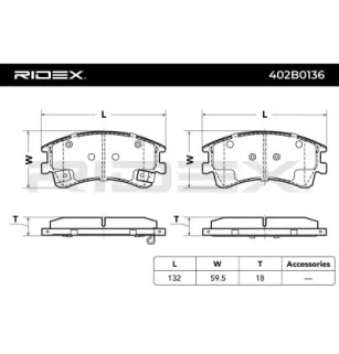 Plaquettes de frein pour MAZDA- G2YS3328Z, G2YS3323Z, G2YS3323ZA, G2YS3323ZB