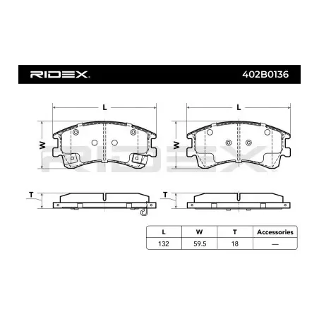 Plaquettes de frein pour MAZDA- G2YS3328Z, G2YS3323Z, G2YS3323ZA, G2YS3323ZB