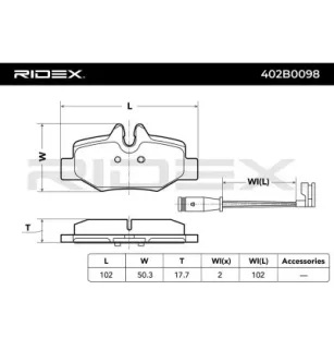 Plaquettes de frein pour MERCEDES-BENZ, MERCEDES-BENZ (FJDA)- 6364200320 A6364200320