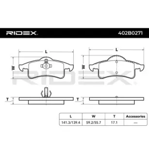 Plaquettes de frein pour CHRYSLER, JEEP JEEP VIASA- 05011978AA