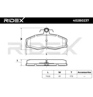 Plaquettes de frein pour FORD, SKODA, VW- 6U0698151, 6U0698151A, 6U0698151D 6U0698151E