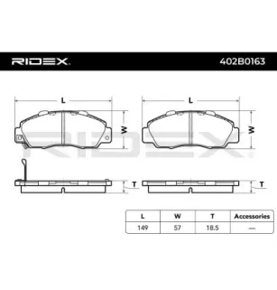 Plaquettes de frein pour ACURA, HONDA, ISUZU, NISSAN, ROVER- GBP90329, GBP90329AF SFP100140EVA