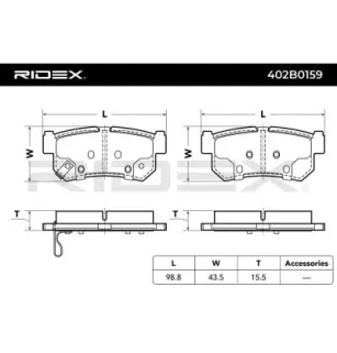 Pastillas de freno para DAEWOO, SSANGYONG- 4841305100, 4841305102, 4841308050, 4841308051, 48413090A1
