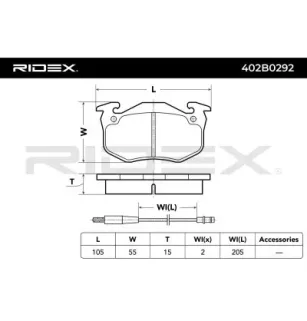 Plaquettes de frein pour RENAULT- 7701203213, 7701205277, 7701202213, 7701202227, 7701202517, 7701202710