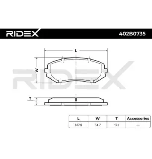 Plaquettes de frein pour SUZUKI- 5520065J00, 5520065J00000, 5520065J02, 5520065J03, 5520065J03000, 5520065J10