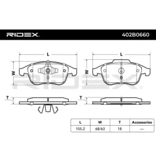 Plaquettes de frein pour RENAULT SAMSUNG- 410600311R