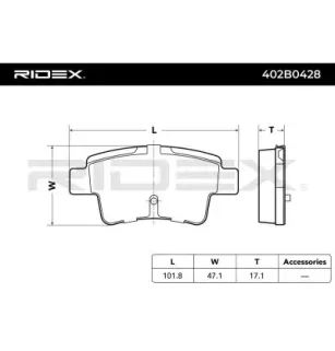 Plaquettes de frein pour ABARTH, FIAT, GENERAL MOTORS, OPEL, VAUXHALL- 093169177, 093189823, 93169177 93189823