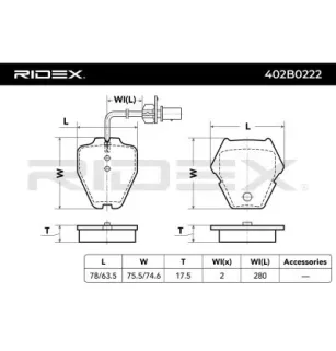 Plaquettes de frein pour AUDI, VW- 3D0698151B, 4B0698151S, 4B3698151 4B3698151B