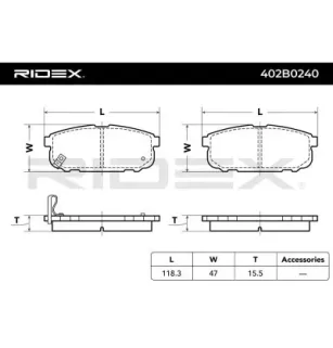 Plaquettes de frein pour KIA- 583023ED00, 583023ED01 583023EE00