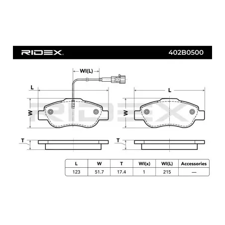 Plaquettes de frein pour FIAT, FORD PEUGEOT- 425406