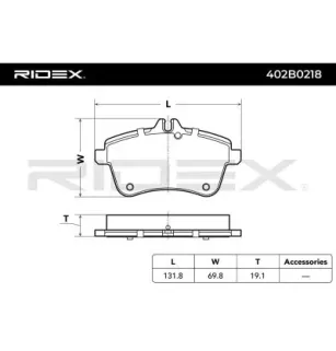 Plaquettes de frein pour MERCEDES-BENZ- 1694200120, 1694200820