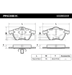 Plaquettes de frein pour OPEL, SAAB, VAUXHALL- 09195146, 1777990 90544439