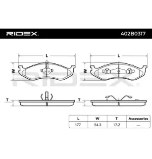 Plaquettes de frein pour CHRYSLER, JEEP, JEEP VIASA, KIA RENAULT- 8305252531