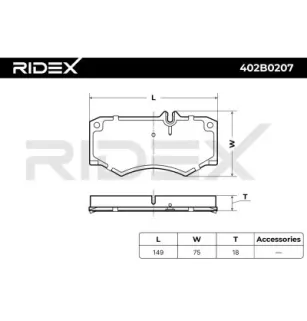 Plaquettes de frein pour AUDI, CITROËN, MERCEDES-BENZ, SEAT, SKODA, VW- 291698151A 291698151