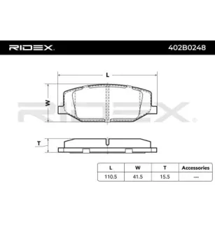 Plaquettes de frein pour MAZDA, NISSAN, SUZUKI- 5511070A00000, 5511080000