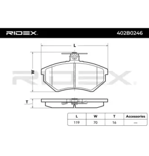 Plaquettes de frein pour AUDI, SEAT, SKODA, VW- 357698151A, 357698151D, 357698151H