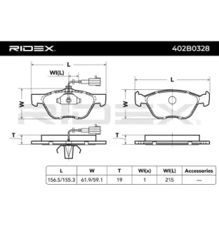 Brake pads for ALFA ROMEO, FIAT, LANCIA- 71753039, 77362231 9951217