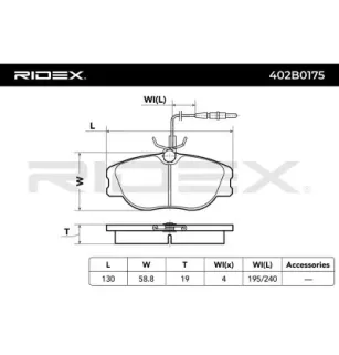 Plaquettes de frein pour CITROËN, FIAT, LANCIA, PEUGEOT- 425109 425453