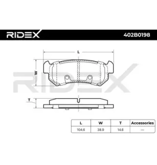 Plaquettes de frein pour CHEVROLET SUZUKI- 5550085Z00