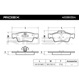 Plaquettes de frein pour MERCEDES-BENZ- 0004320430, 0044205220