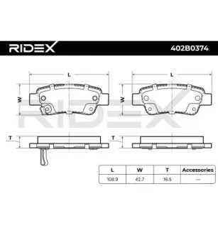 Plaquettes de frein pour HONDA- 43022SWWG00, 43022SWWG01, 43022SWWG02, 43022SWWG03 43022T1GG00