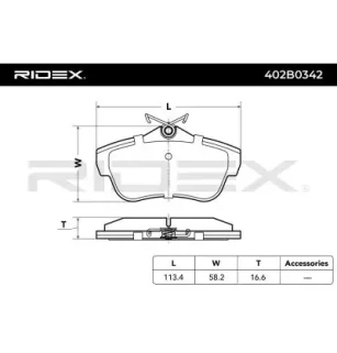 Plaquettes de frein pour CITROËN, FIAT, LEXUS, PEUGEOT, REGAL RAPTOR TOYOTA- SU001A1065