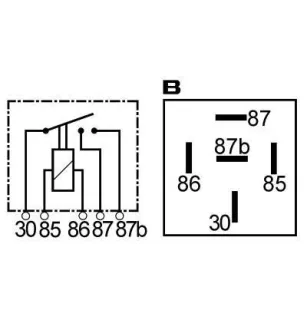 Relais double contact 2X15A