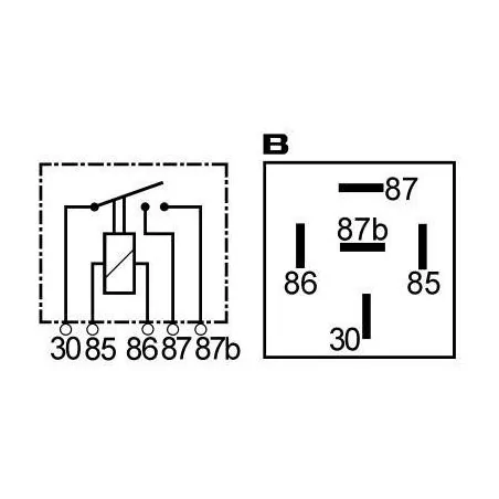 Relais double contact 12 V 2X15A