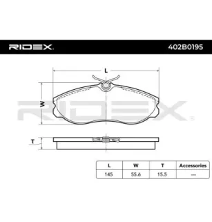 Plaquettes de frein pour FORD, NISSAN- 410609G526, 410600F025, 410602X825, 410609C125, 410609C525, 410609C526 D10602X80A