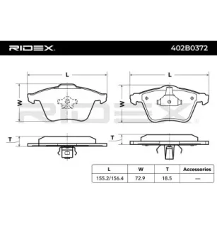 Plaquettes de frein pour CADILLAC, CHEVROLET, FORD, MAZDA, OPEL, SAAB, VAUXHALL, VOLVO- 30635328