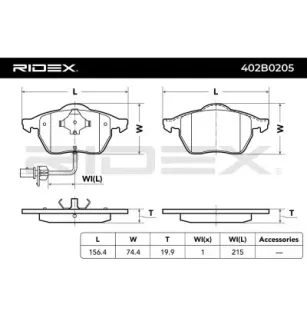 Plaquettes de frein pour FORD VAG- 7M3698151