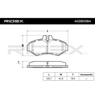 Plaquettes de frein pour CHRYSLER, MERCEDES-BENZ VW- 2D0698451B