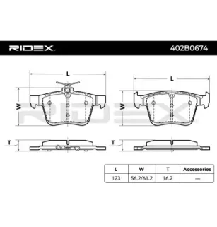 Plaquettes de frein pour AUDI, AUDI (FAW), SEAT, SKODA, SKODA (SVW), VAG, VW, VW (FAW), VW (SVW)- 3QD698451, 3TD698451