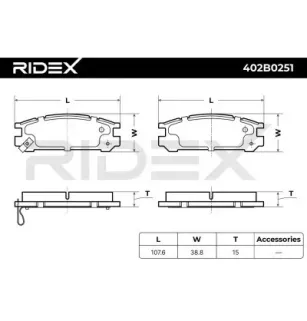 Plaquettes de frein pour NISSAN, SUBARU- 26296AA060, 26296AA061, 26296AA062, 26296AA080, 26296AA081