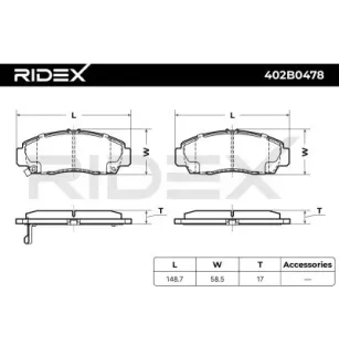 Plaquettes de frein pour ACURA, HONDA, HONDA (GAC) PROTON- 45022TA0Y00