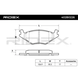 Plaquettes de frein pour SEAT, VW- 171615119D, 191698151, 191698151A, 191698151E, 191698151F 191615115K