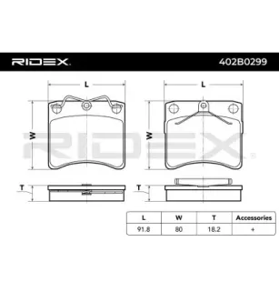 Plaquettes de frein pour AUDI, SEAT, SKODA, VW- 701698151A, 701698151B, 701698151F, 701698151G, 701698151H 7D698151B