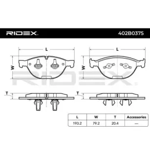 Plaquettes de frein pour BMW, JAGUAR- C2D3801 T2R7248