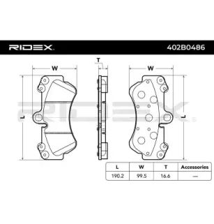 Plaquettes de frein pour PORSCHE, VW- 7L0698151, 7L0698151B, 7L0698151D, 7L0698151F, 7L0698151H, 7L0698151Q