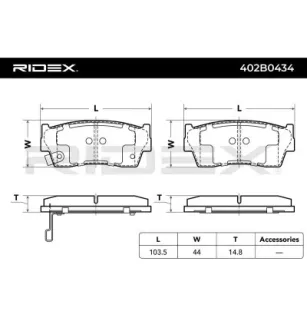 Plaquettes de frein pour SUZUKI- 5520060A41000, 5520060810, 5520060811, 5520060811000, 5520060820, 5520060821