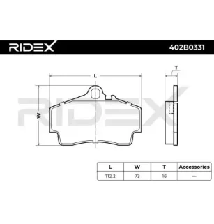 Plaquettes de frein pour PORSCHE- 98635293900, 98635293910, 98635293911, 99635293000, 99635293003